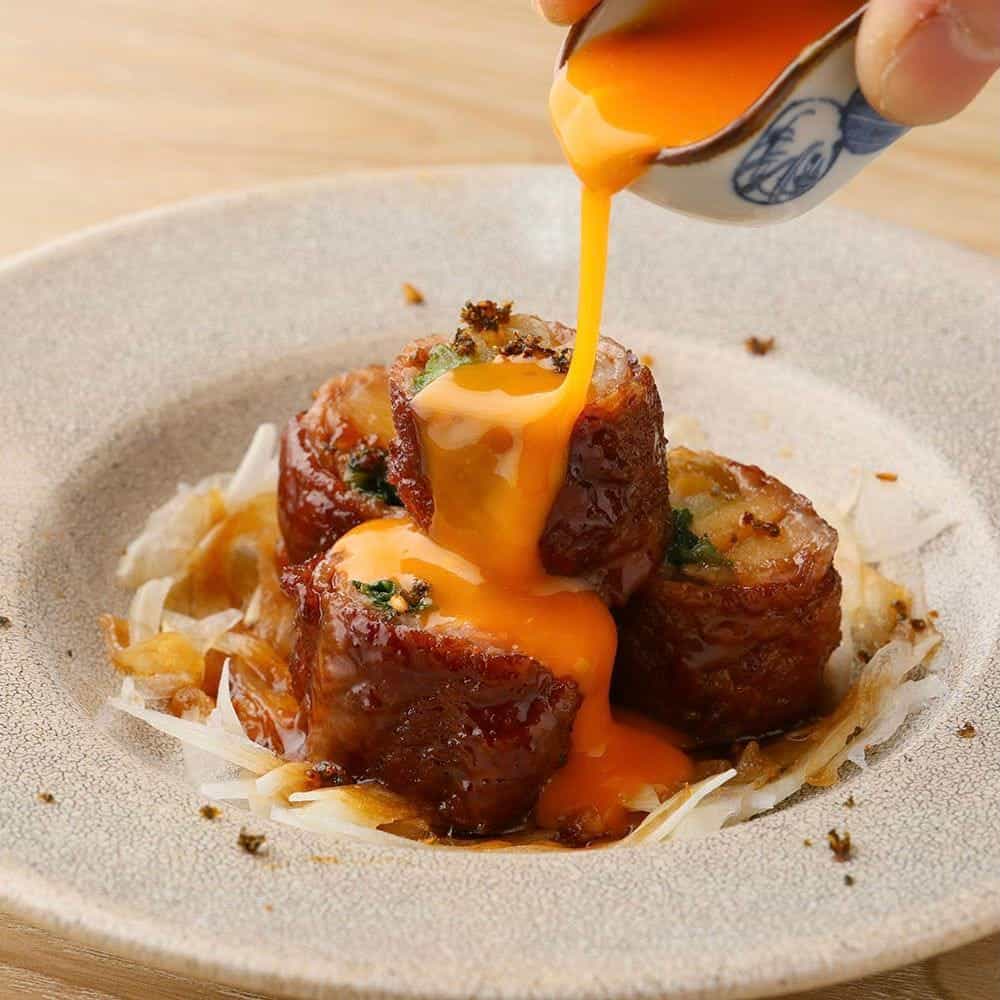 黒毛和牛と筍のひとくちすき焼き