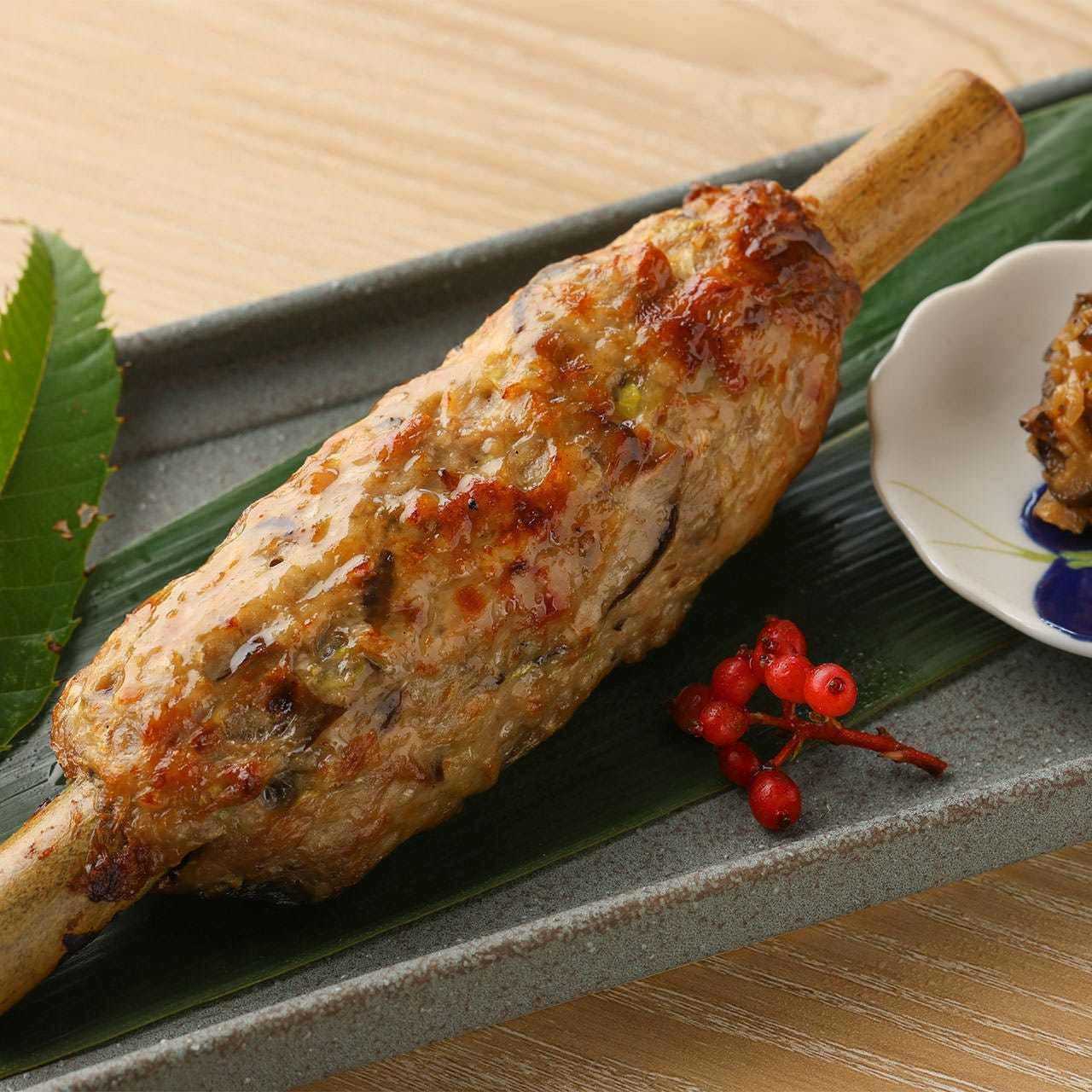 合鴨つくね 椎茸味噌