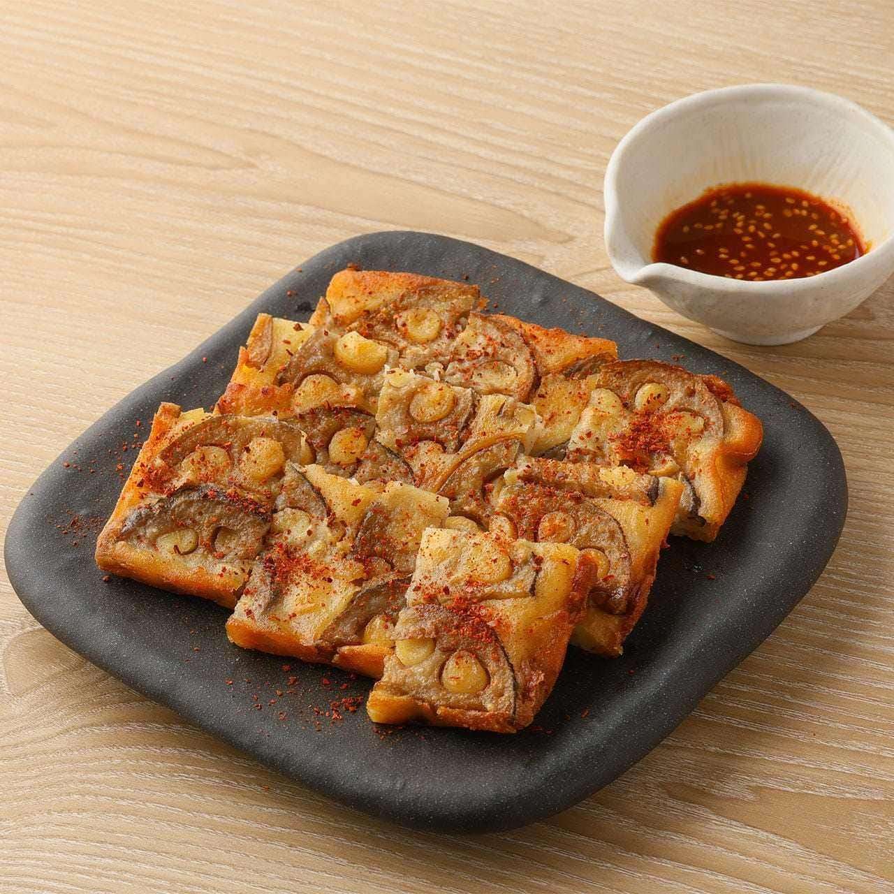 蓮根と豚肉のチヂミ