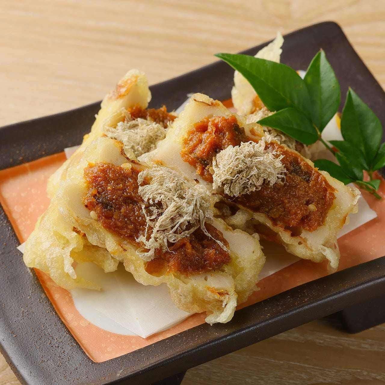 竹輪の鯛味噌天ぷら