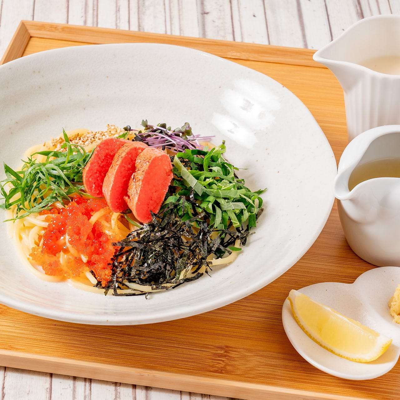 NEW！炙りたらこのお出汁パスタ～北海道ミルクのお出汁＆日高昆布のお出汁～