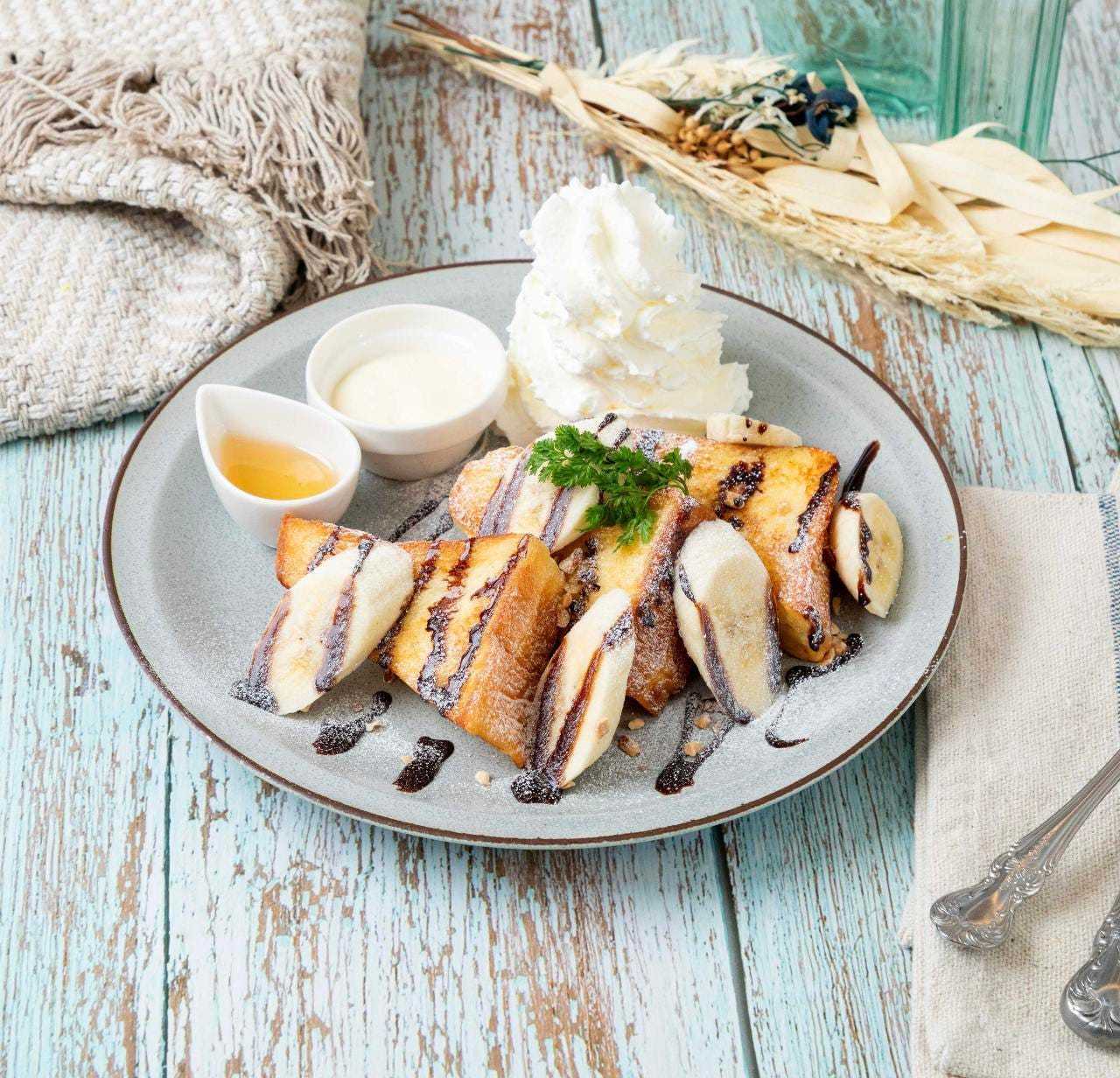 北国フレンチトースト　チョコ＆バナナ・純生クリームのエスプーマ