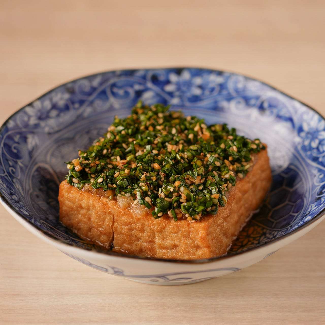 부추 간장 두꺼운 튀김