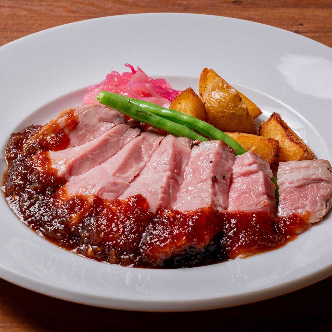 自家製ローストポーク オレ  ンジソイソース