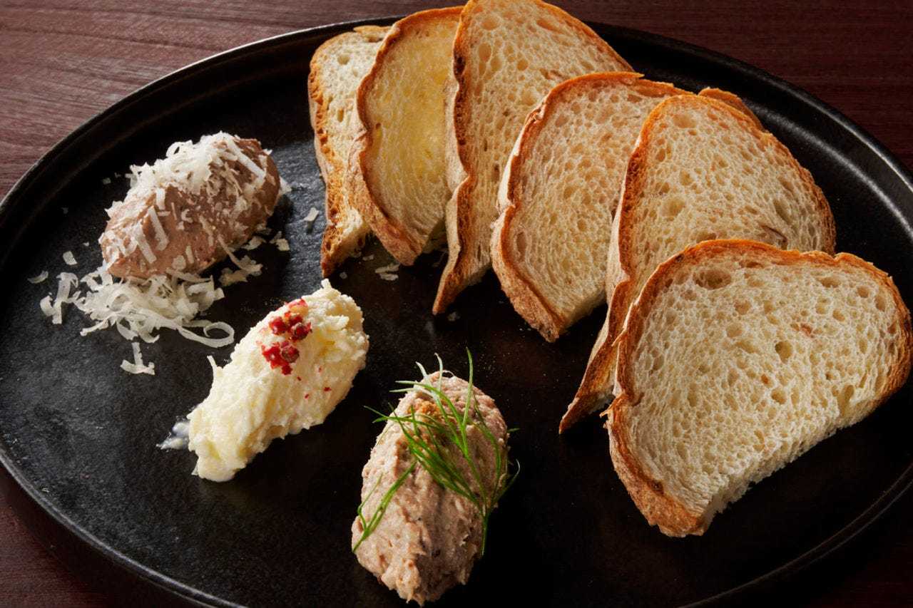 ディップアソート～鯖リエット/レバーパテ/ホイップバター～