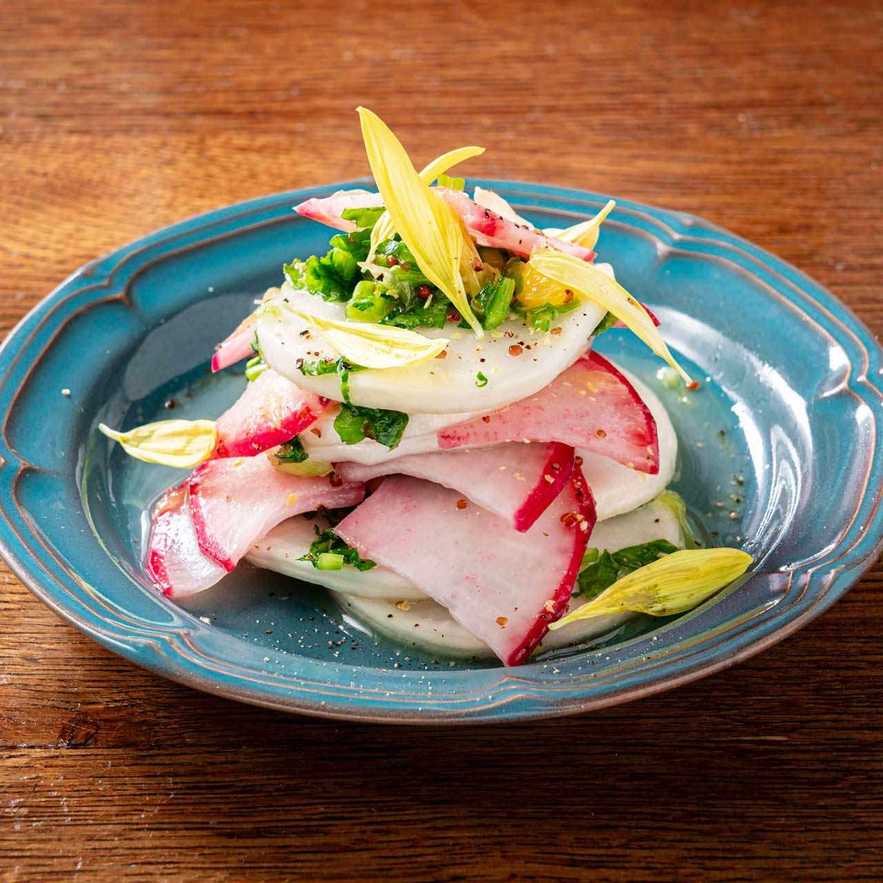 蕪と甘夏のハニーマスタードマリネ