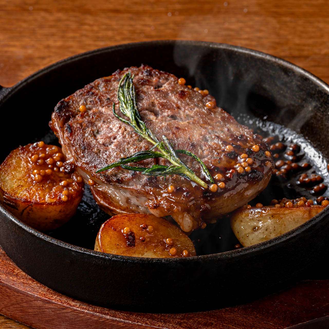粗挽き肉のステークアッシェ　メリメロ風