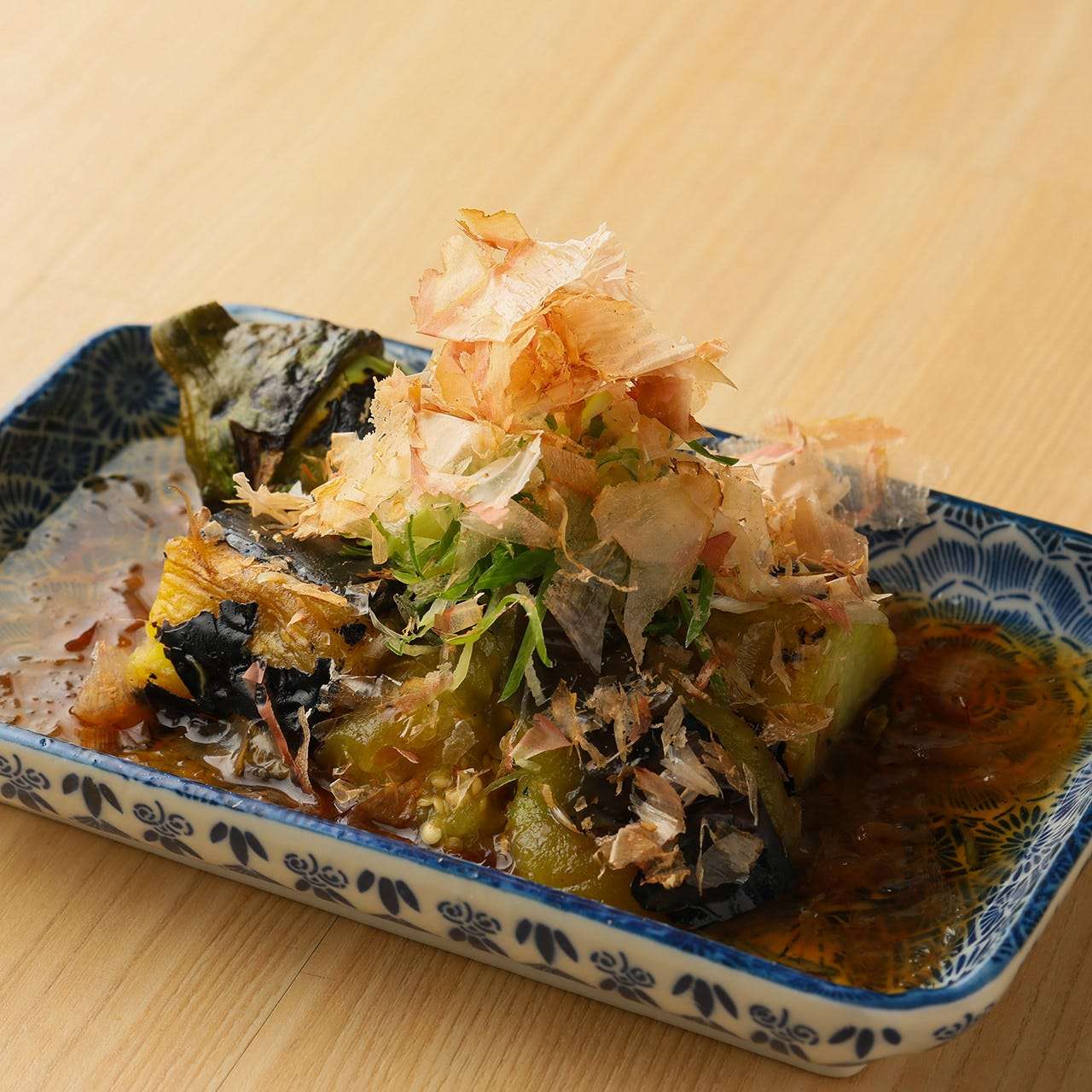 焼き茄子　生姜出汁醤油
