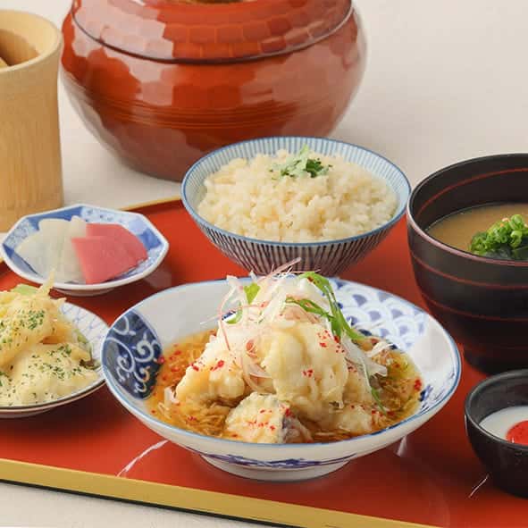 鱧と茄子の揚げ出し