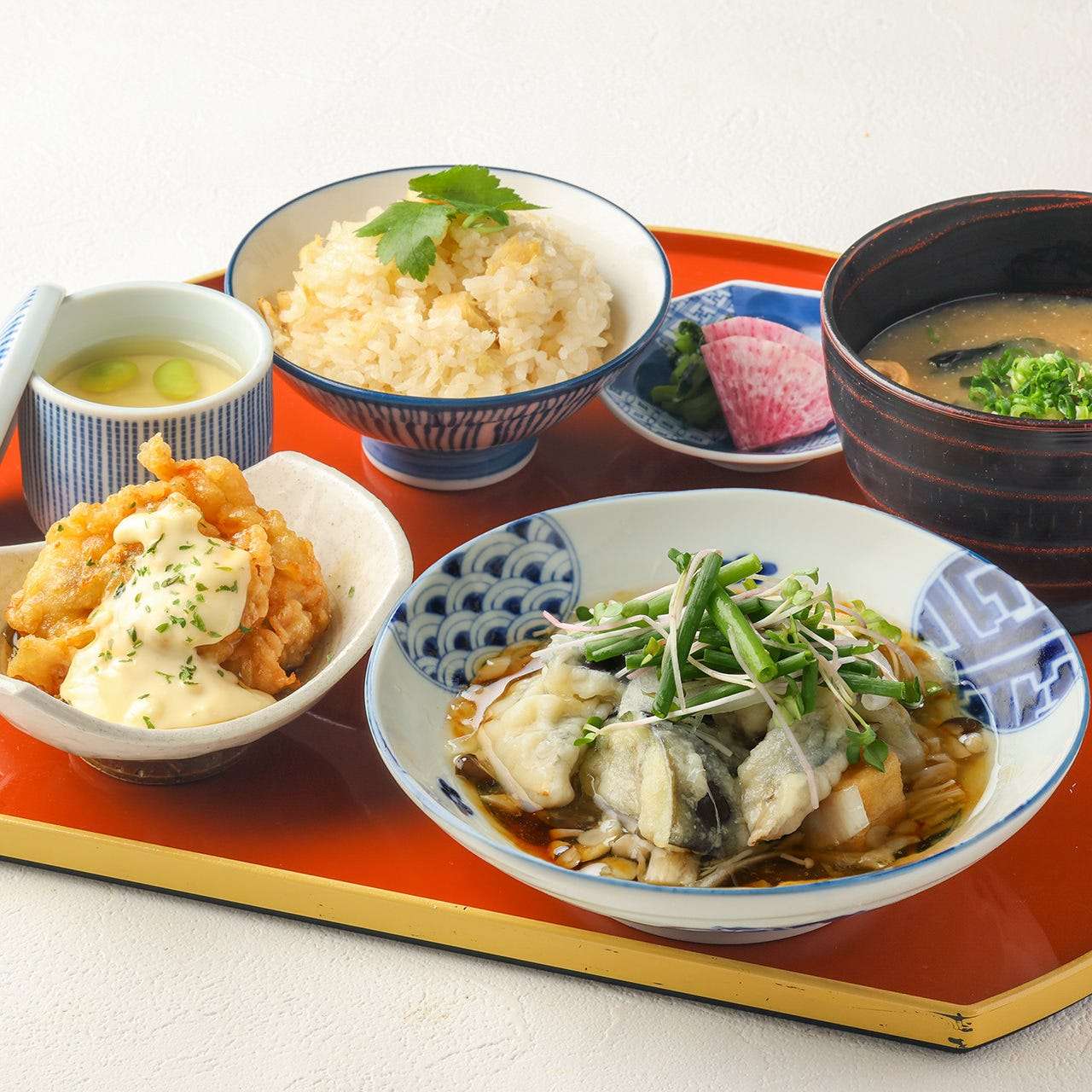 秋刀魚と茄子の揚げ出し