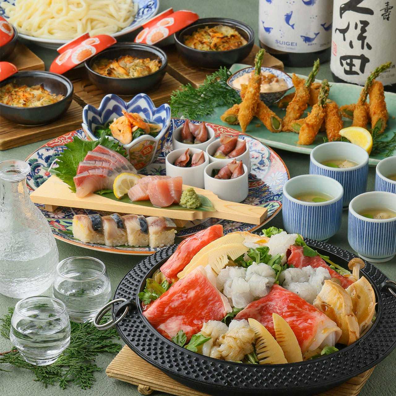 【GW限定プラン・4月29日～5月12日】黒毛和牛と伝助穴子のすき焼きを堪能