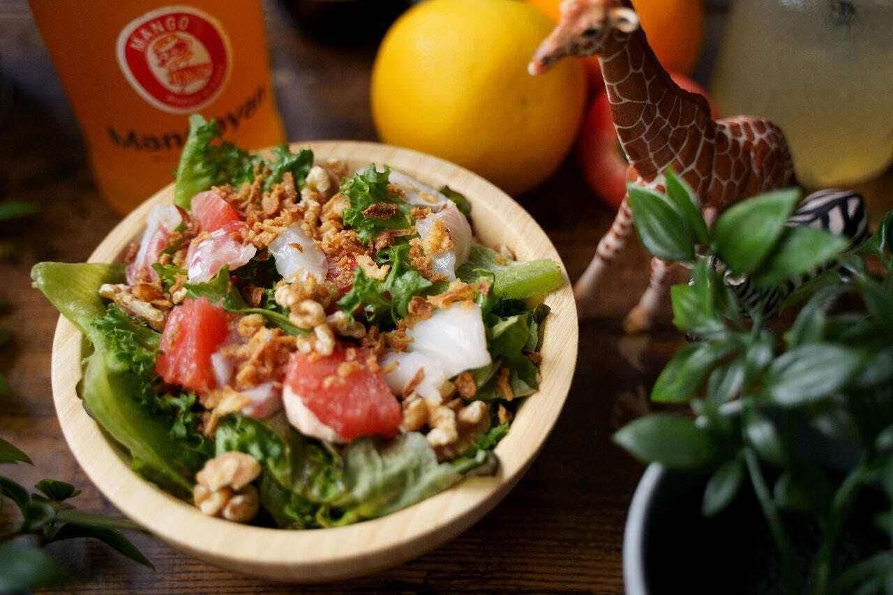 オレンジとナッツのカルパチョ風サラダ