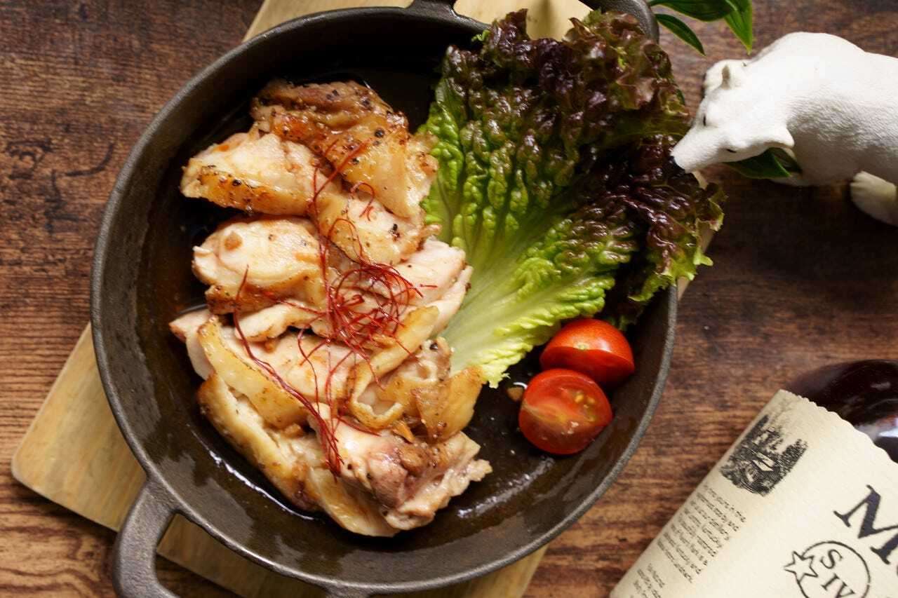 但馬地鶏の炙りもも肉の香味ソース