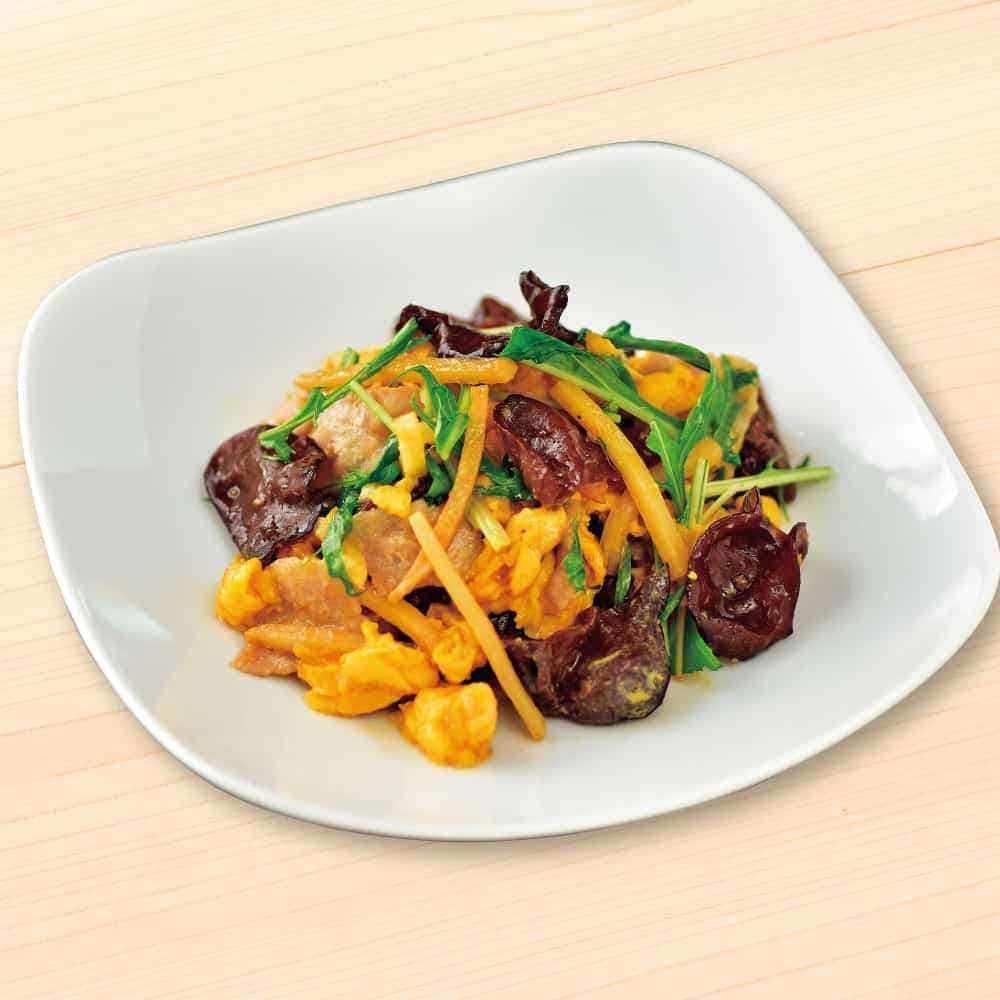 『信州産』きくらげとたけのこの玉子炒め