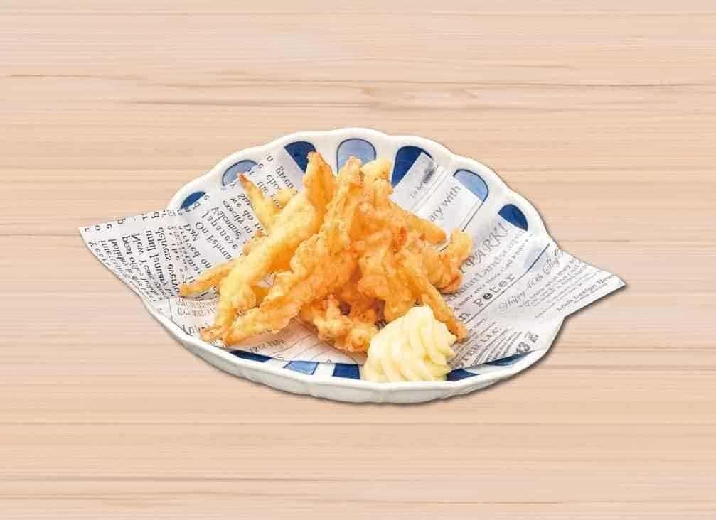 Smoked squid tempura