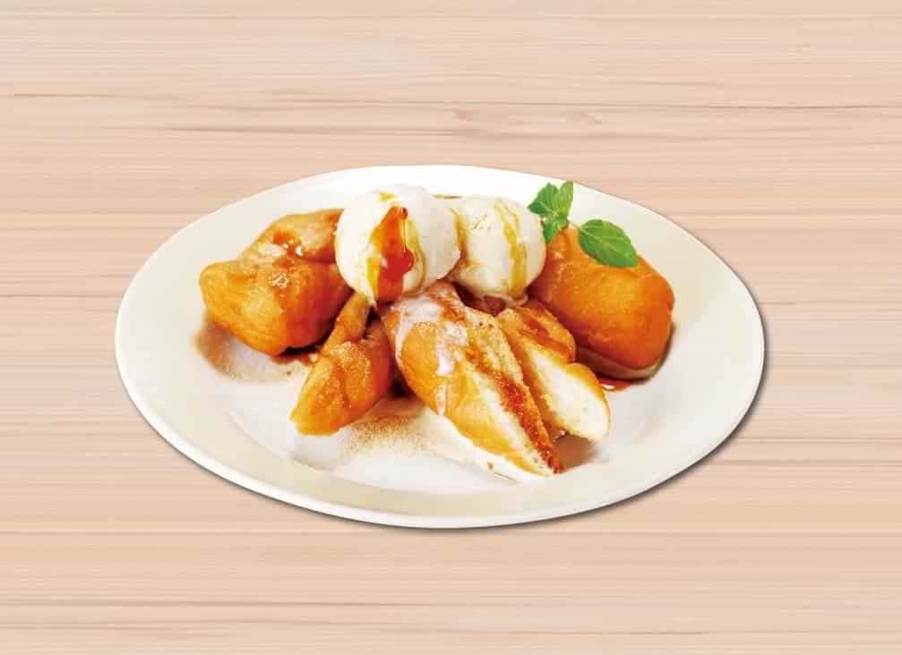 Soy milk fried bread ice cream