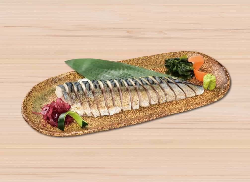 Grilled marinated mackerel half portion (Marinated mackerel)