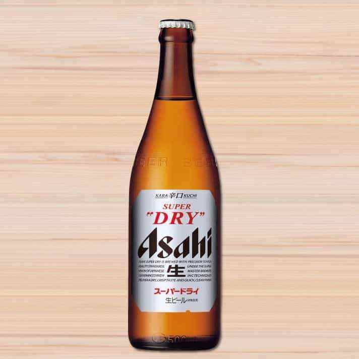 Asahi Super Dry bottled beer (medium size)