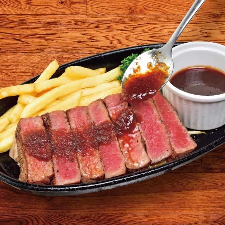 牛ミスジステーキ　ジンジャーステーキソース