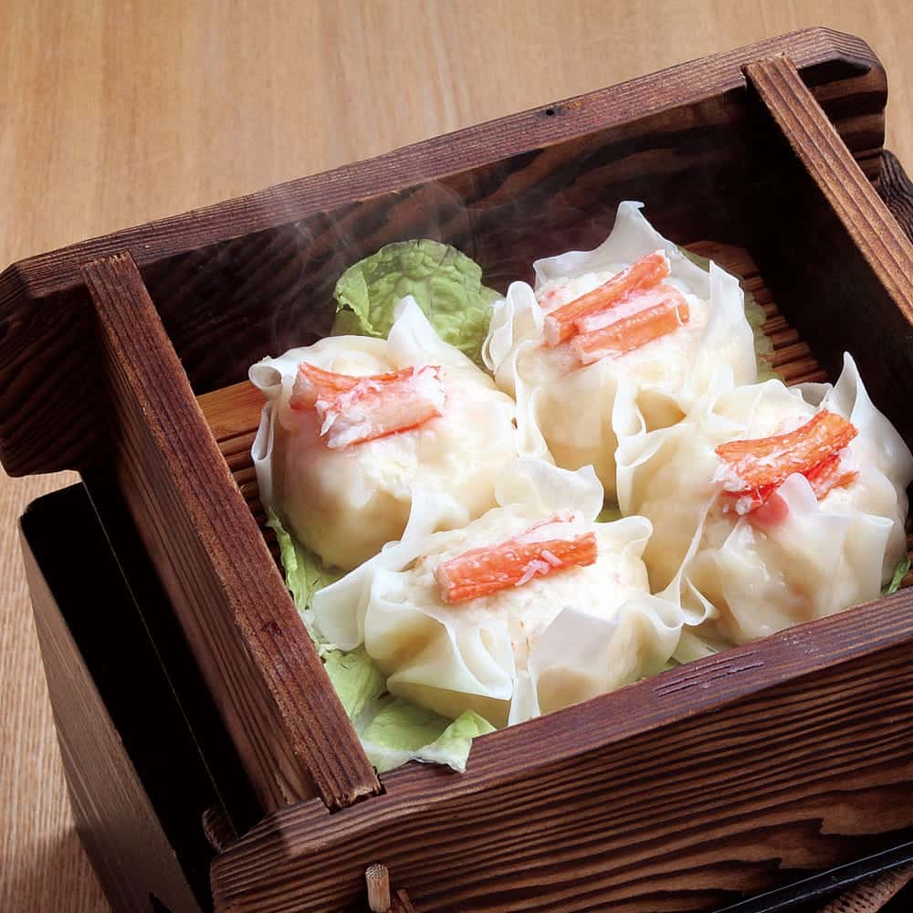 수제 게 슈마이의 세이로 찜