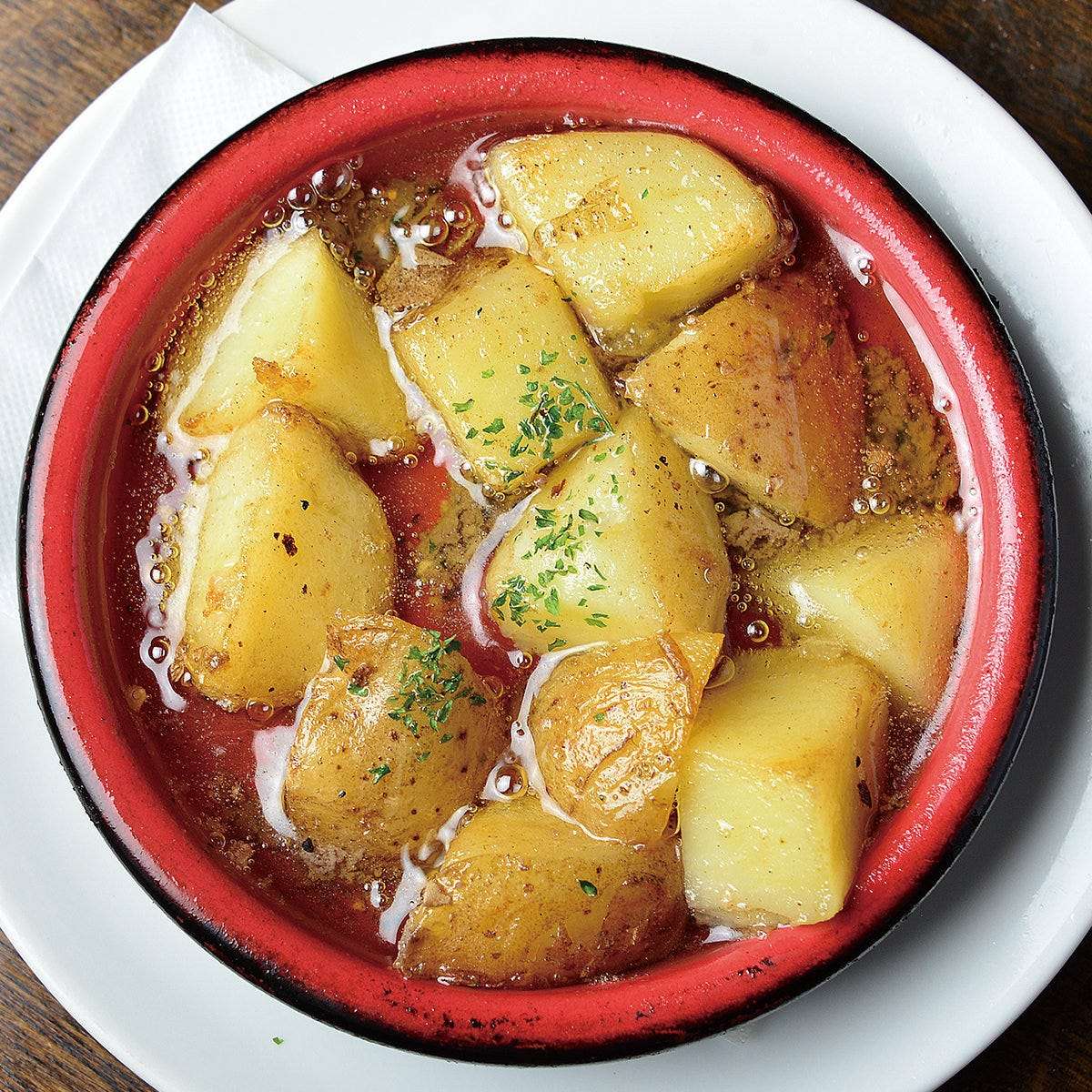 Butter-flavored Ajillo with Anchovies and Potatoes
