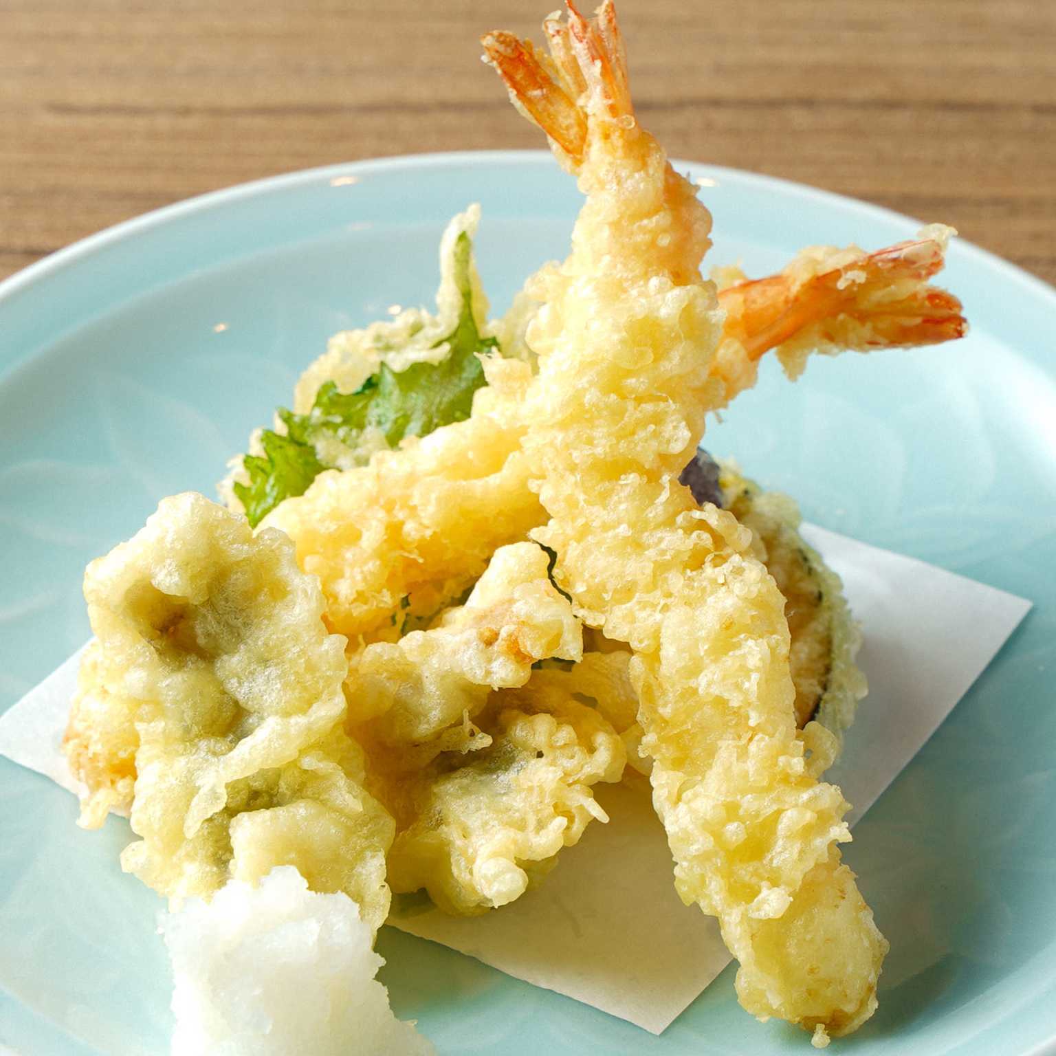 Seasonal tempura assortment