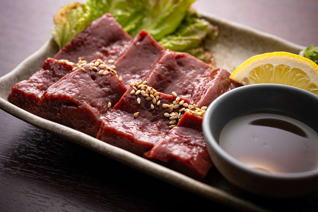 極上レバー鉄板焼き