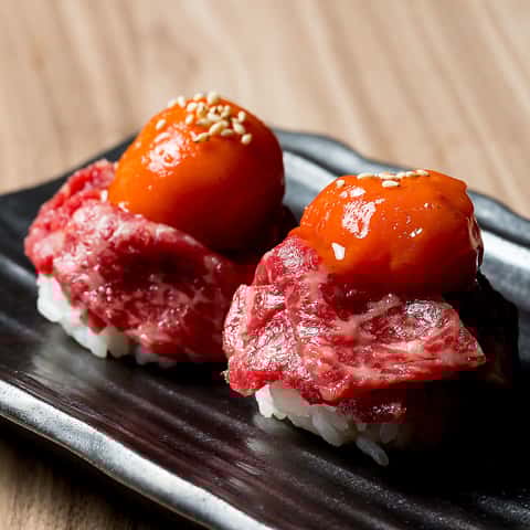 【数量限定】和牛らんたん肉の寿司（龍の卵使用）