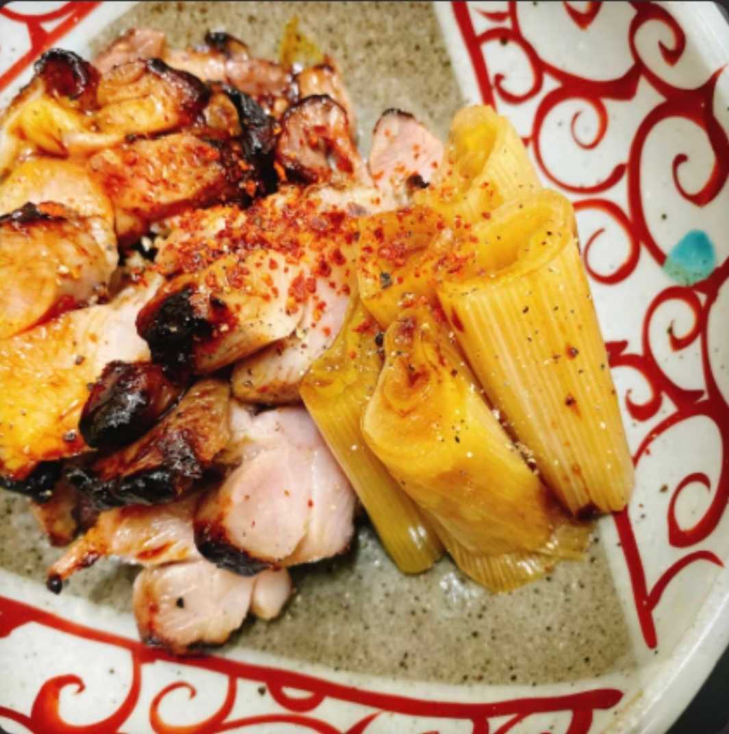 Miyazaki chicken with green onions