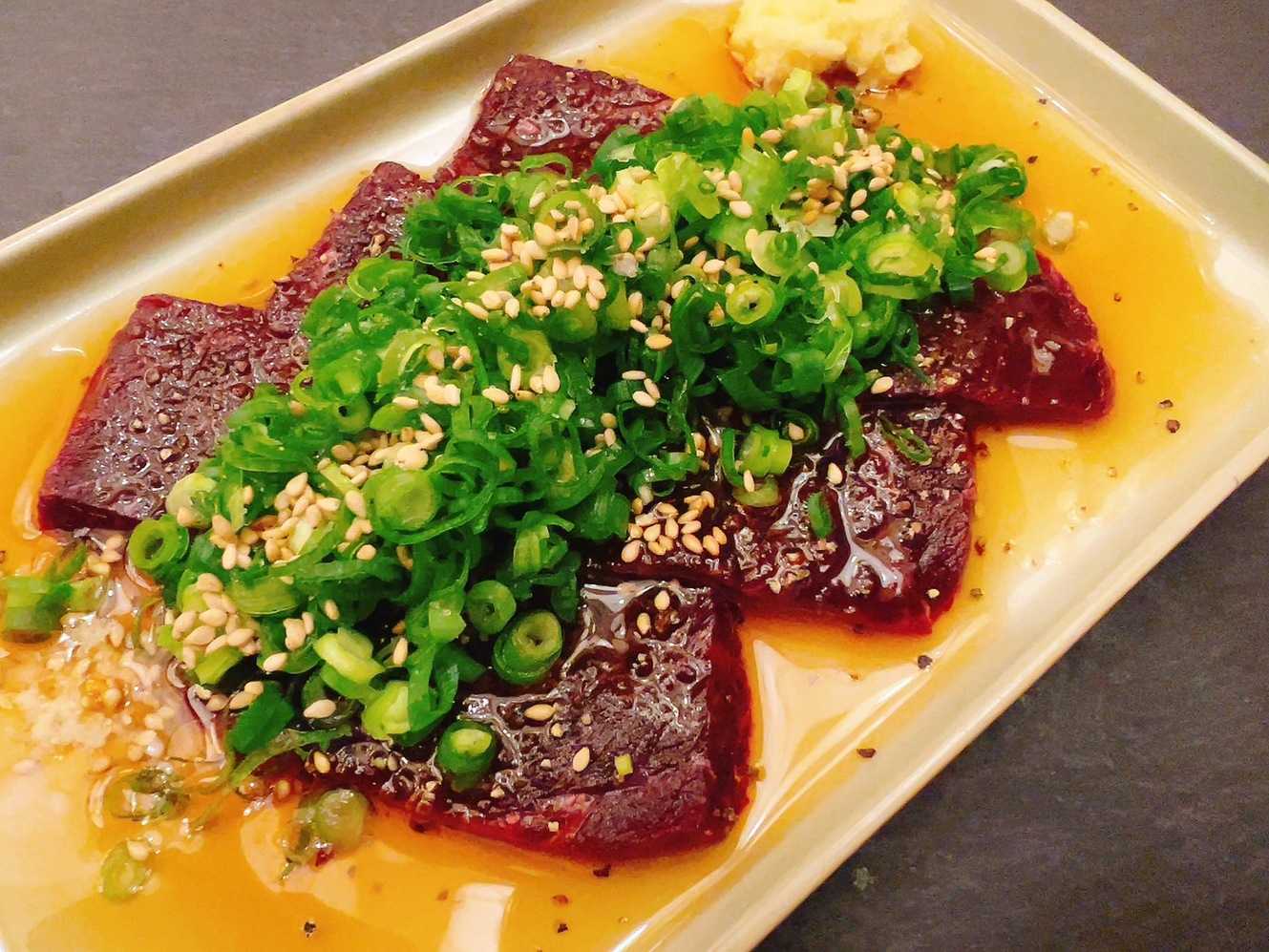 ミンク鯨の赤身生姜醤塩