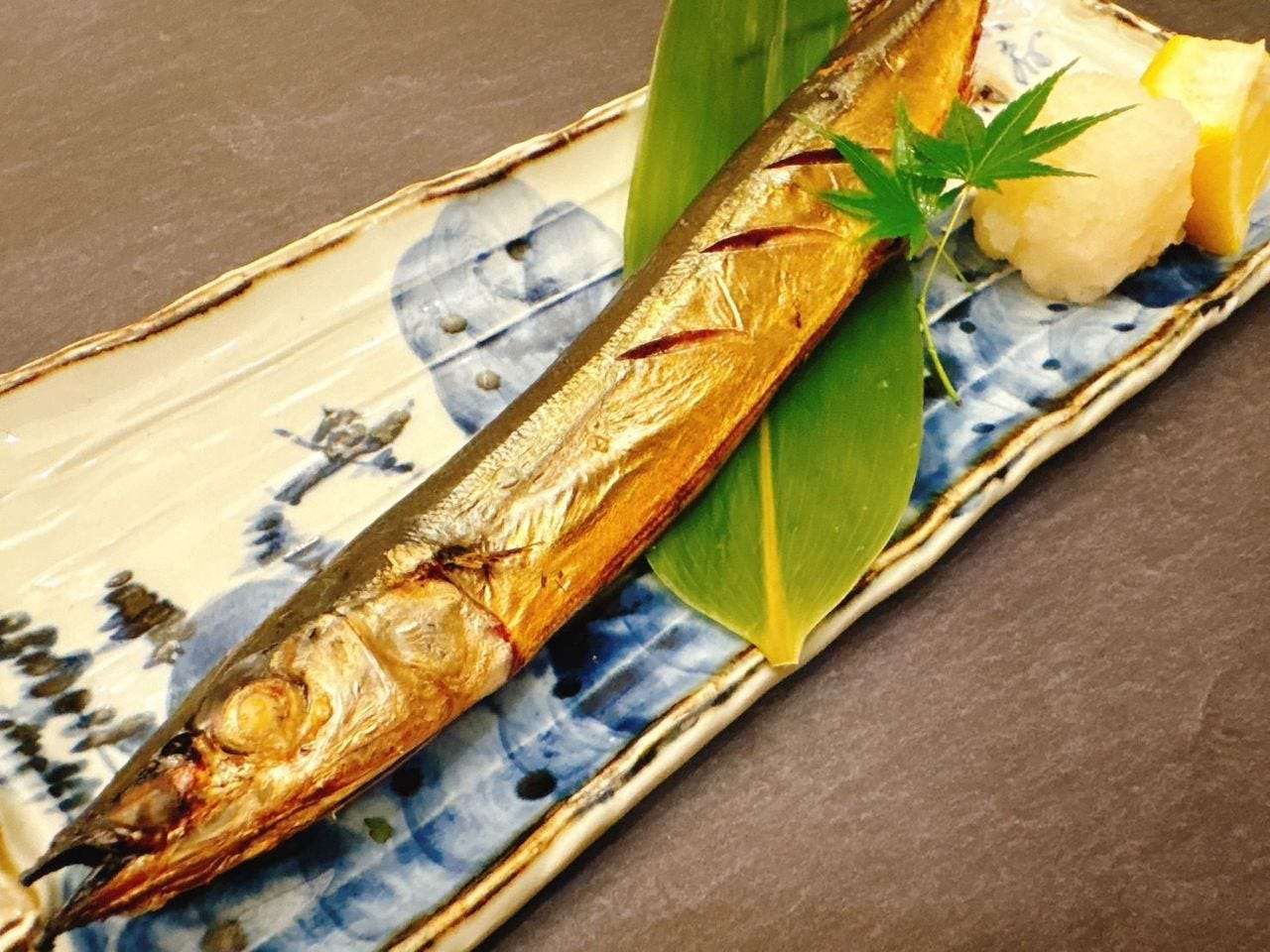 新秋刀魚の塩焼き