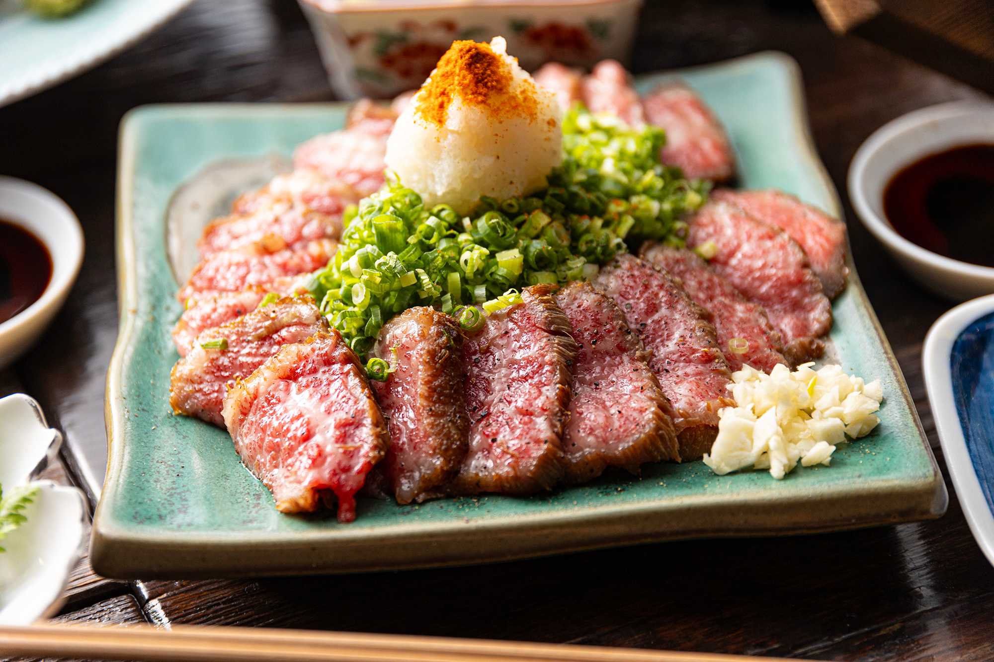 Premium Wagyu beef thigh tataki