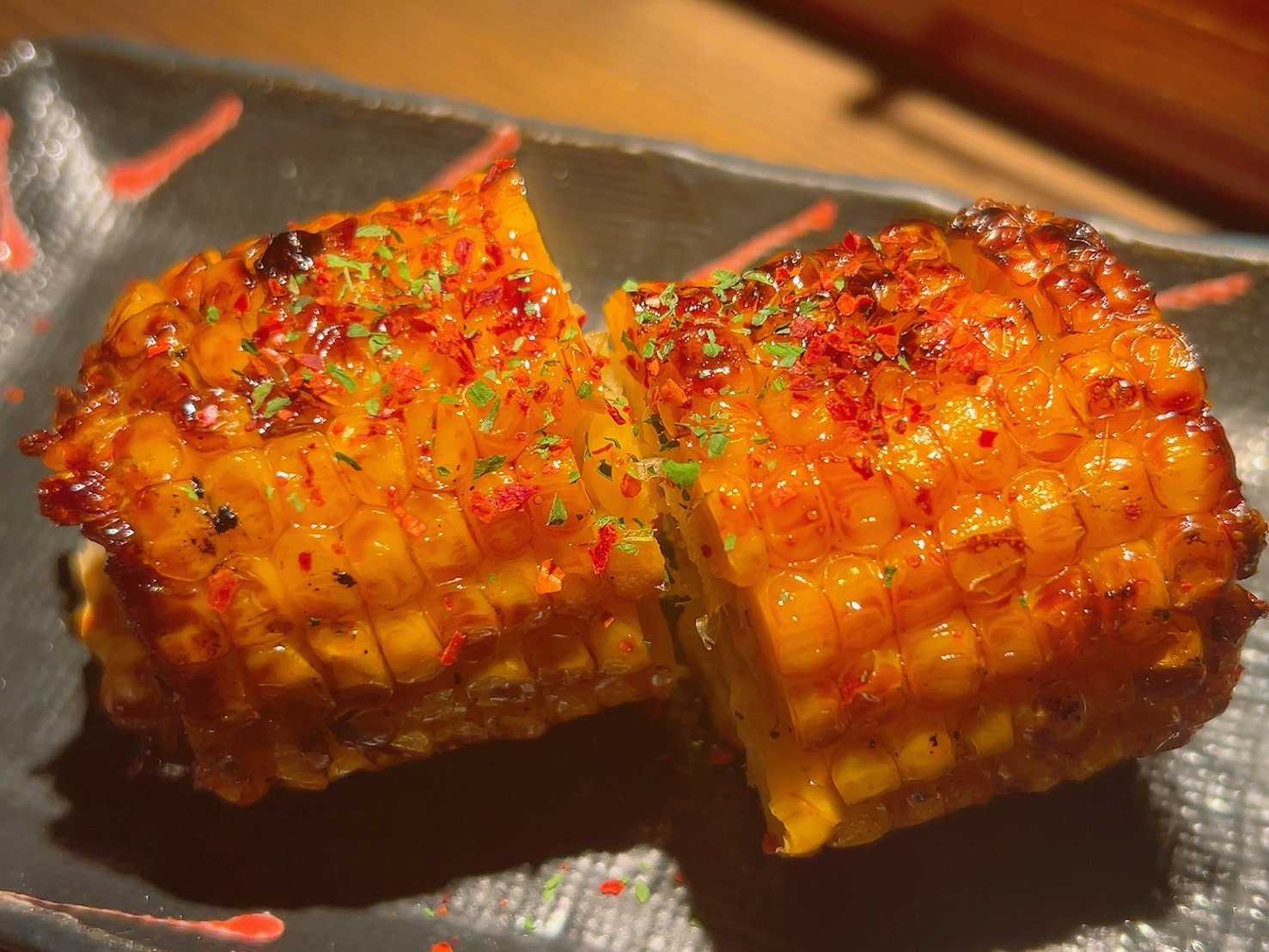 とうもろこし　屋台風醤油焼き