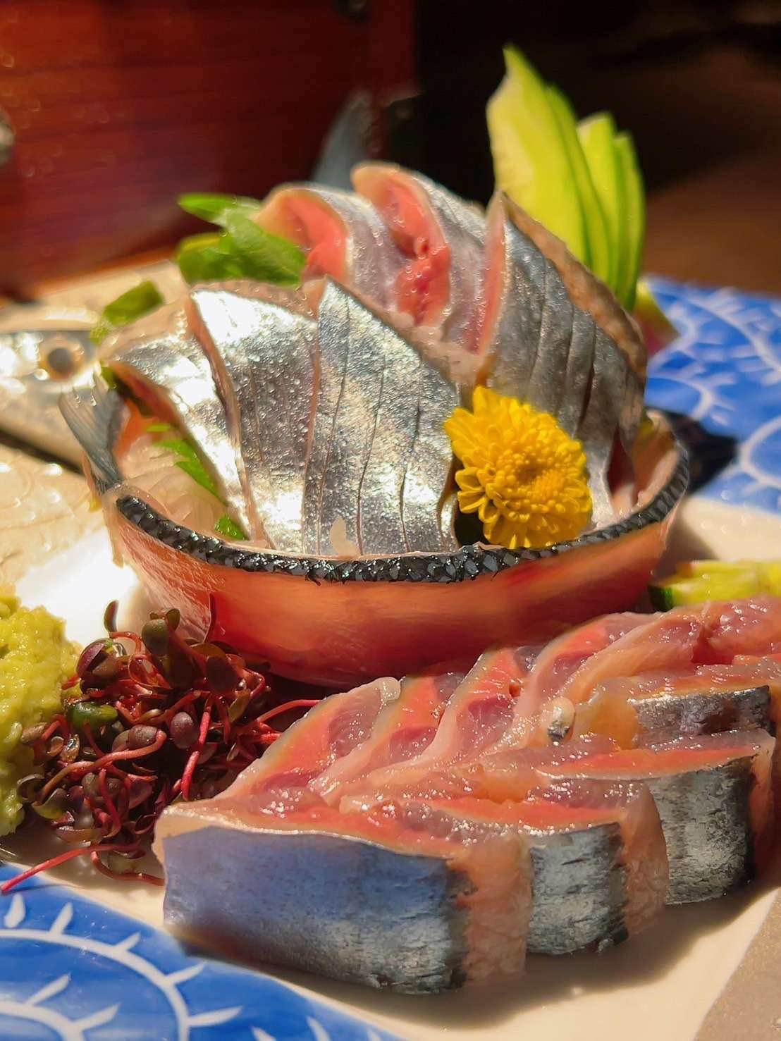 新秋刀魚のお造り
