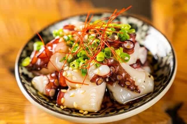 生たこ塩ごま油和え