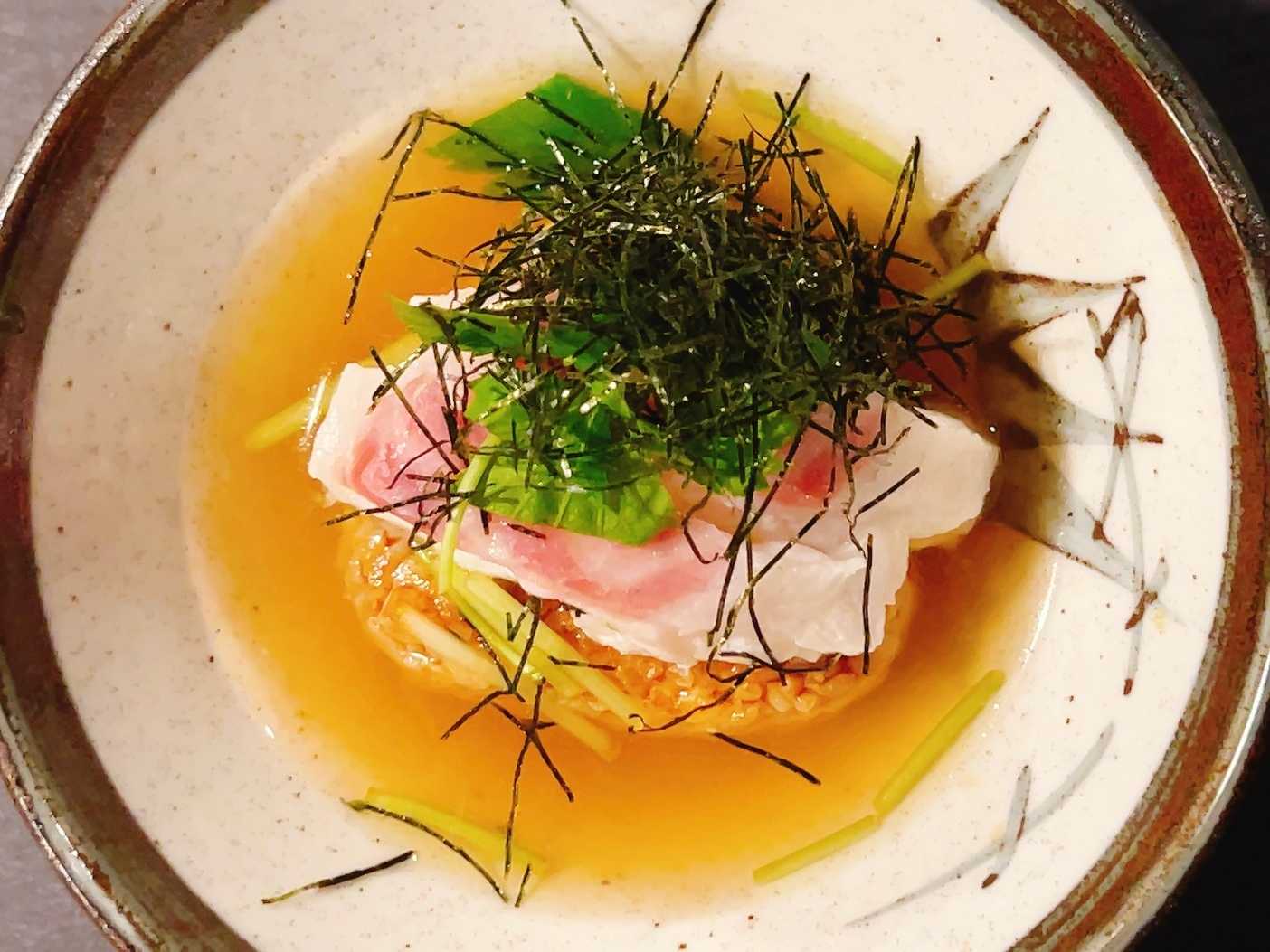 焼きおにぎり鯛茶漬け