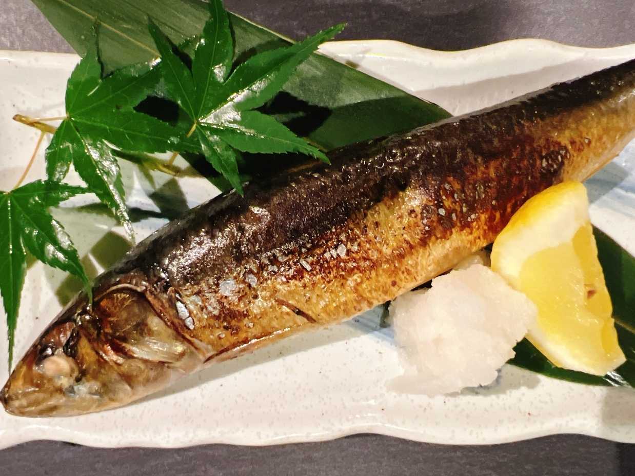 大とろ鰯の塩焼き