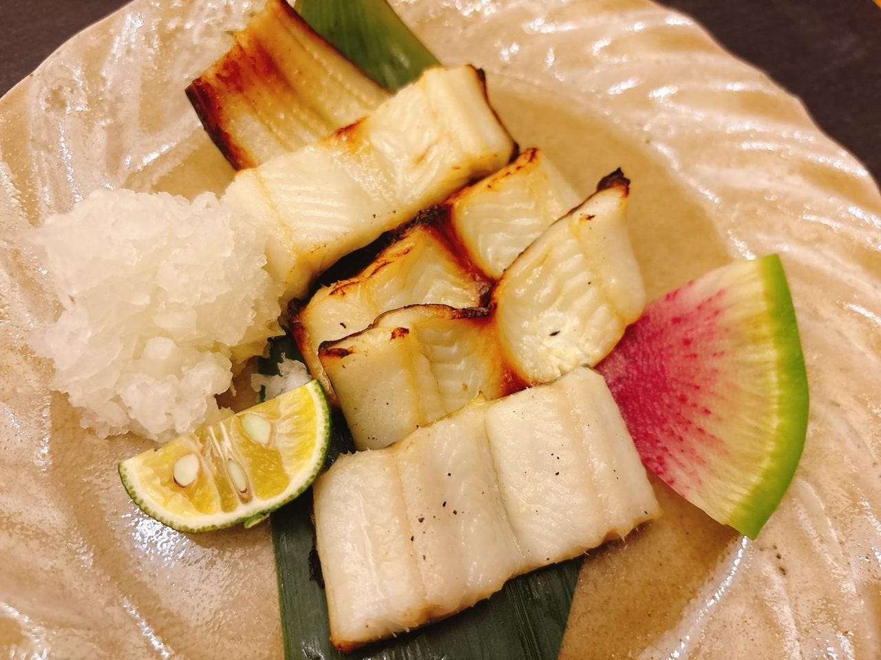 大田の肉厚穴子の白焼き