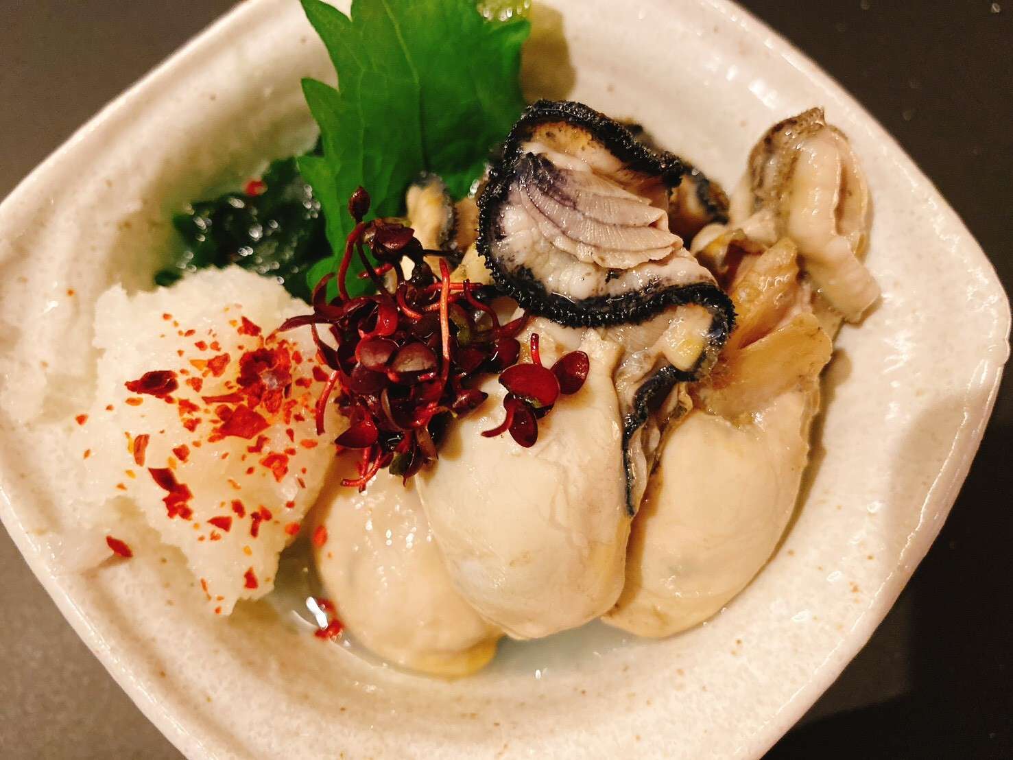 生牡蠣のさっと煮ポン酢