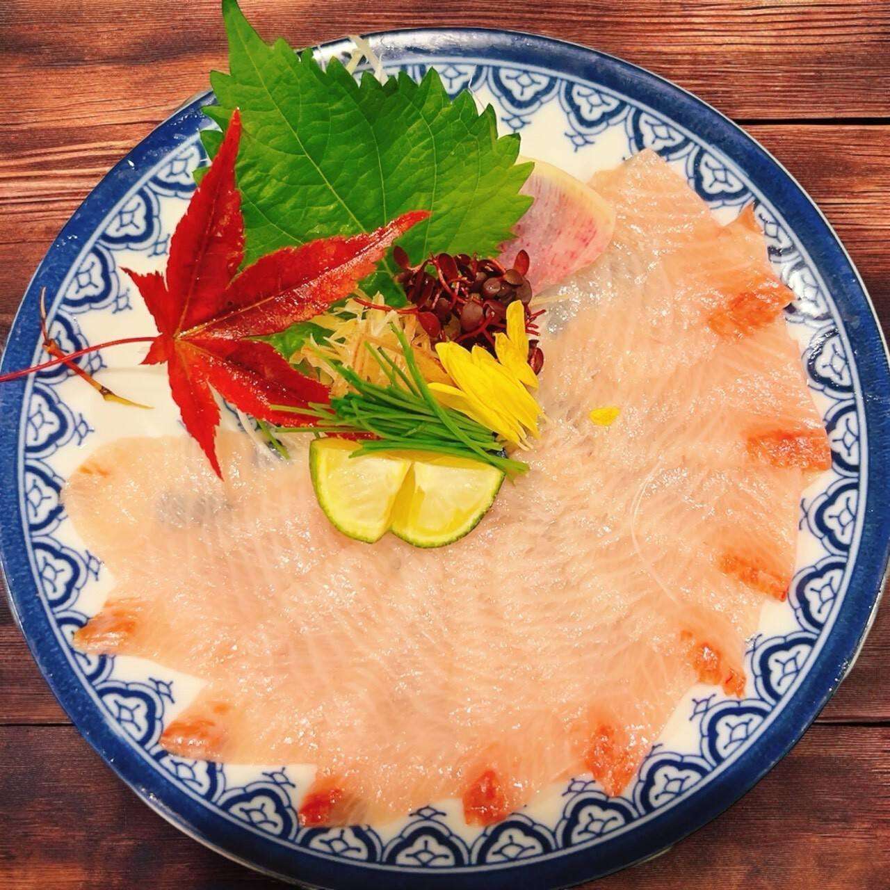 美味い！寒ぶりの薄造り