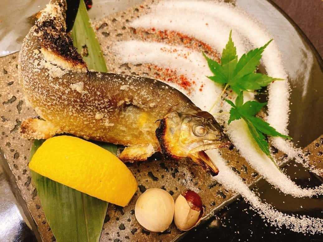 若あゆの塩焼き