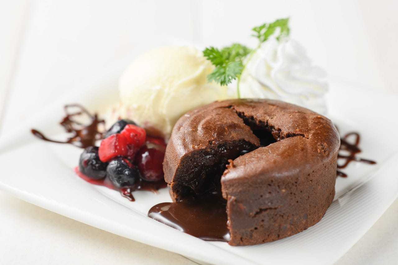 ��フォンダンショコラとバニラジェラート