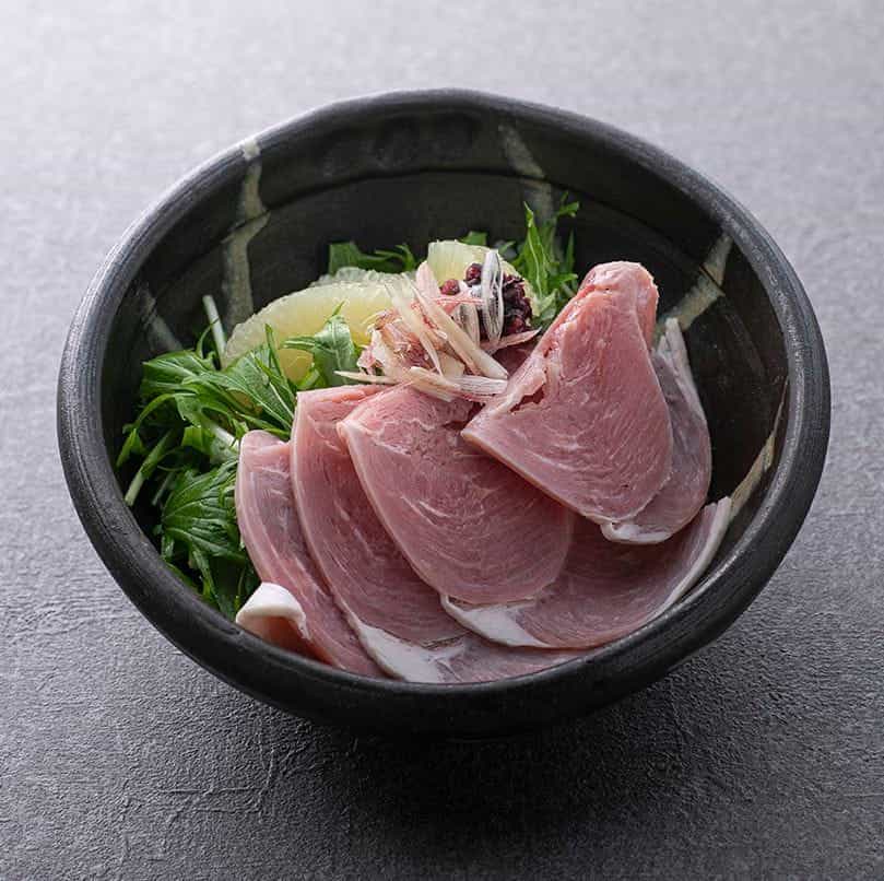 仙石ハムと水菜のグレープフルーツサラダ