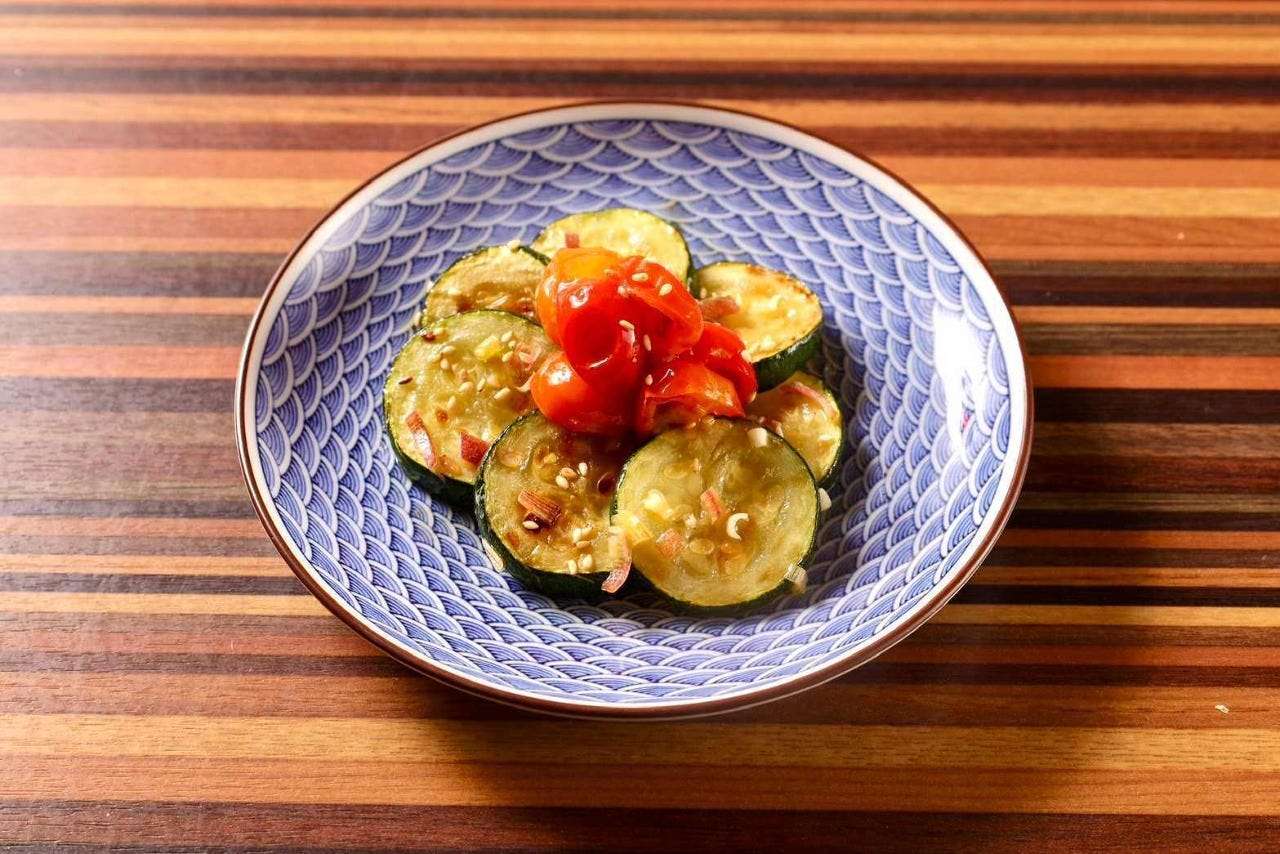 烤西葫芦番茄韩式拌菜
