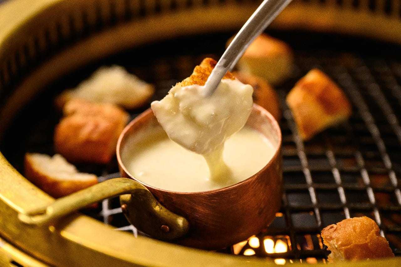 かわいいチーズフォンデュ