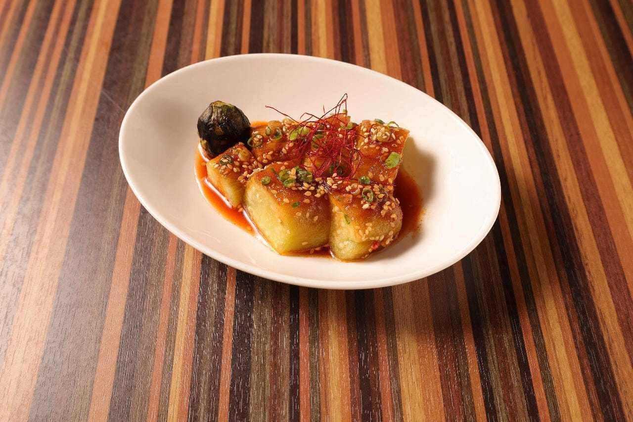 焼き茄子のピリ辛ナムル