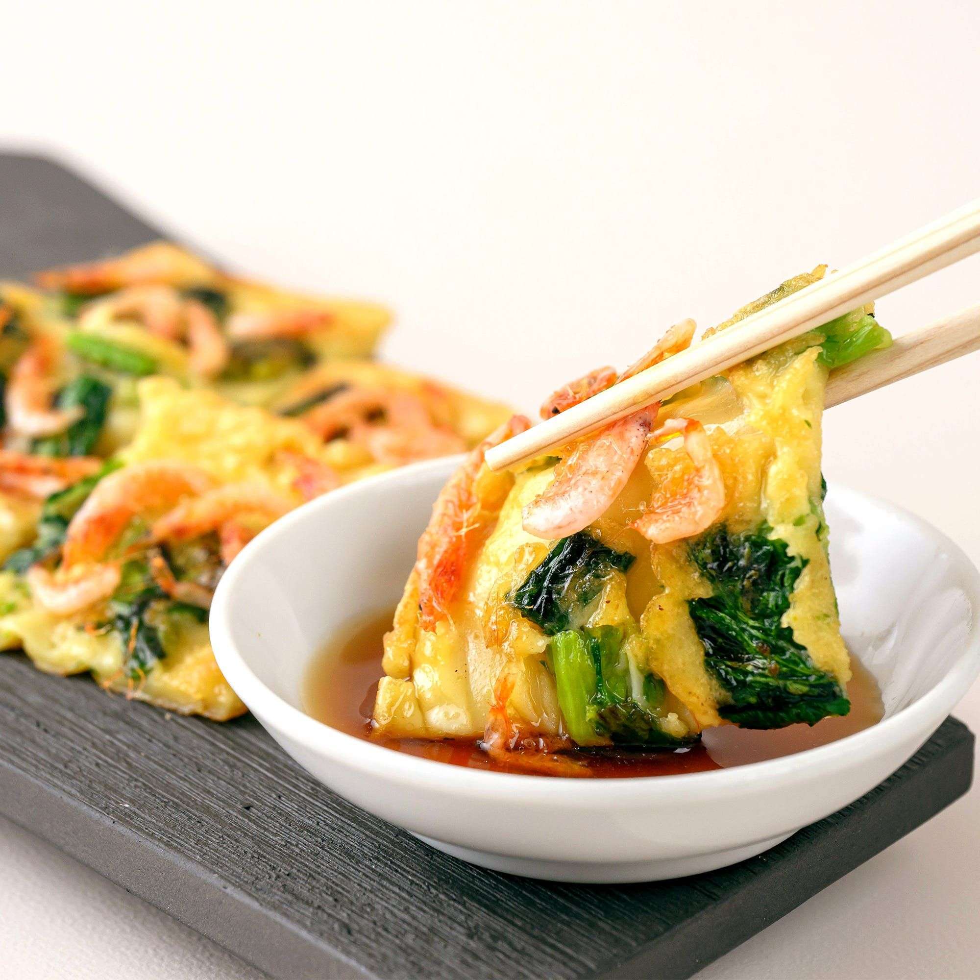 桜えびと菜の花の春チヂミ