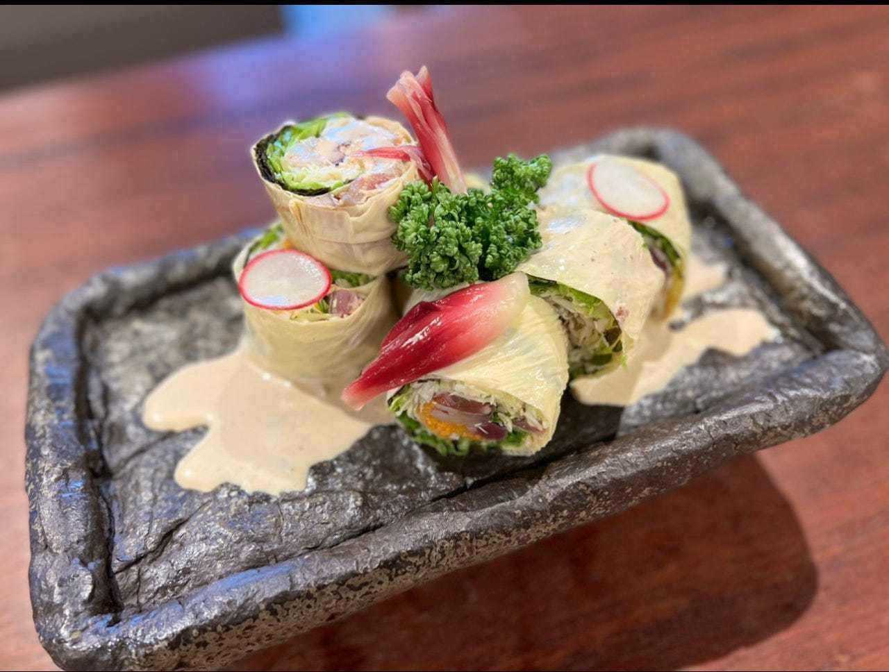 生湯葉サラダロール巻き