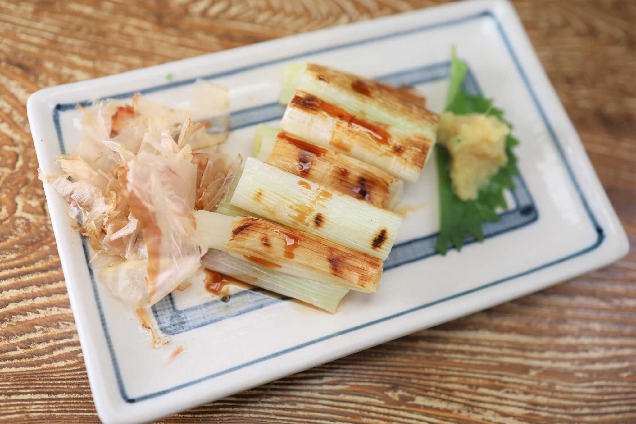 白ネギの網焼き