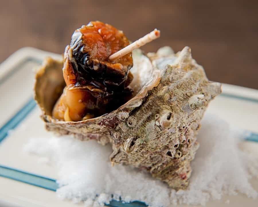 活サザエの壷焼